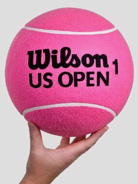 Like New Giant Wilson US Open Jumbo 10" Tennis Ball Pink